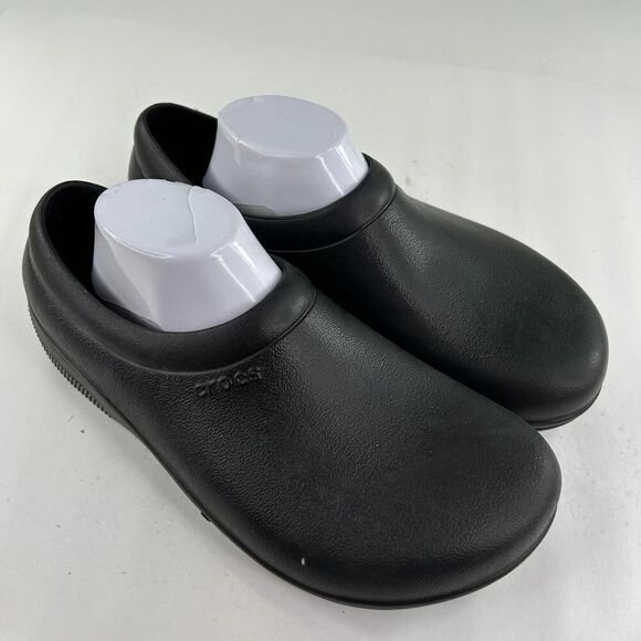 Crocs On The Clock Work Slip On  Shoes Black Comfort Clogs Mens Sz 11 M Non-Slip - Picture 3 of 11